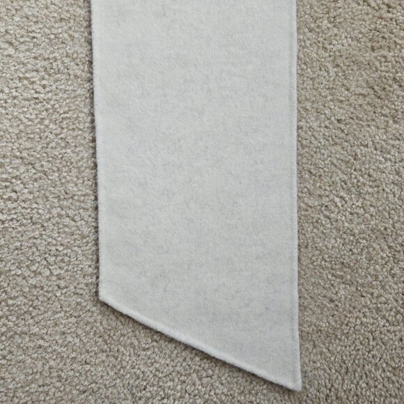 NWOT Wool & Cashmere Minimalist Scarf With Angled Ends Soft Brushed Nap - Picture 2 of 13